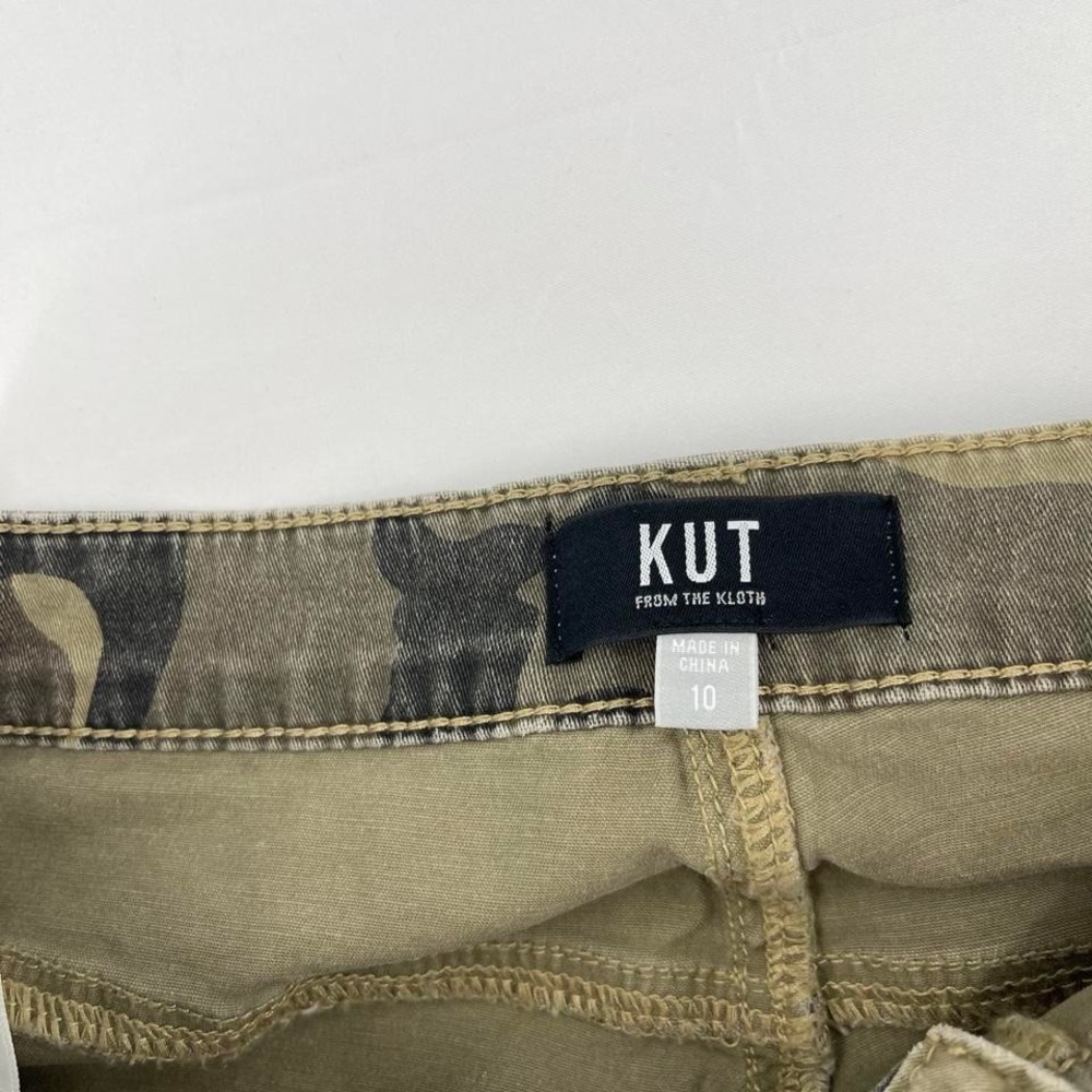 Kut from the Kloth Camo Boot Cut Jeans - Olive, Khaki, Black - Picture 3 of 6